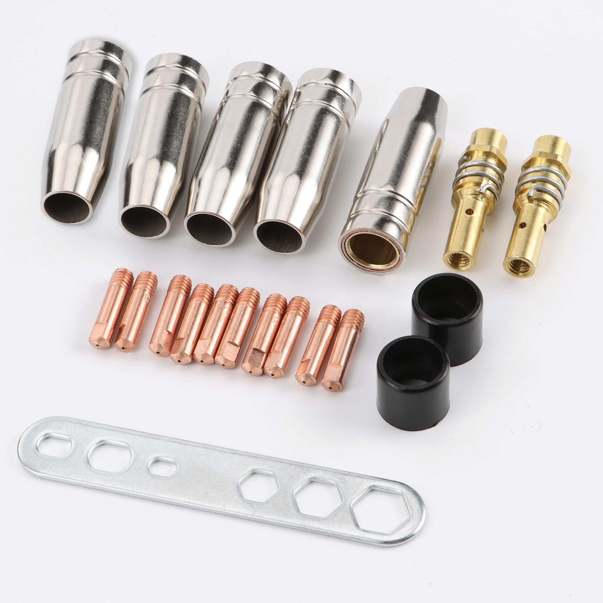 Set Accessori Saldatura MIG - 20 Pezzi Per Torcia Con Ugelli E Punta M6 0,8mm - Foto 4