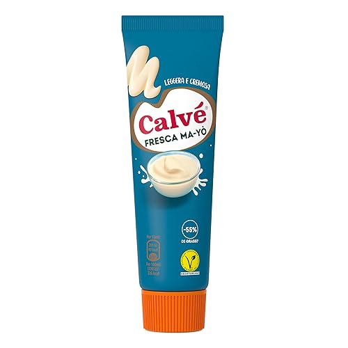 Calvé Maionese Fresca Ma-Yò, Formato 150 ml, Maionese con Yogurt Magro e il 55% in Meno di Grassi*, Ideale per Insalate di Riso, Patate Fredde e Insalatone, Senza Conservanti, Vegetariano