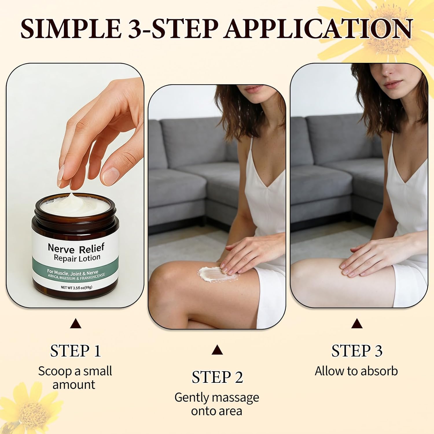 2PCS Alcura Nerve Cream, Alcura Neuropathy Lotion with Arnica, Magnesium for Body, Joint, Knee, Lumbar, Neck, Hand and Feet - Image 5