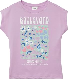 Camiseta con Estampado de Purpurina en Forma de V