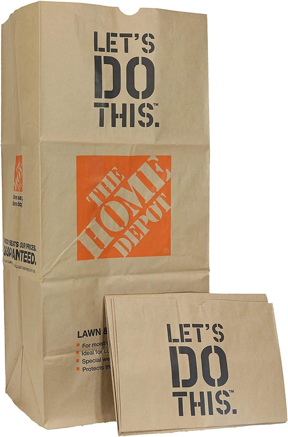 Home Depot Heavy Duty Brown Paper 30 Gallon Lawn and Refuse Bags for Home and Garden (30 Lawn Bags) : Health & Household