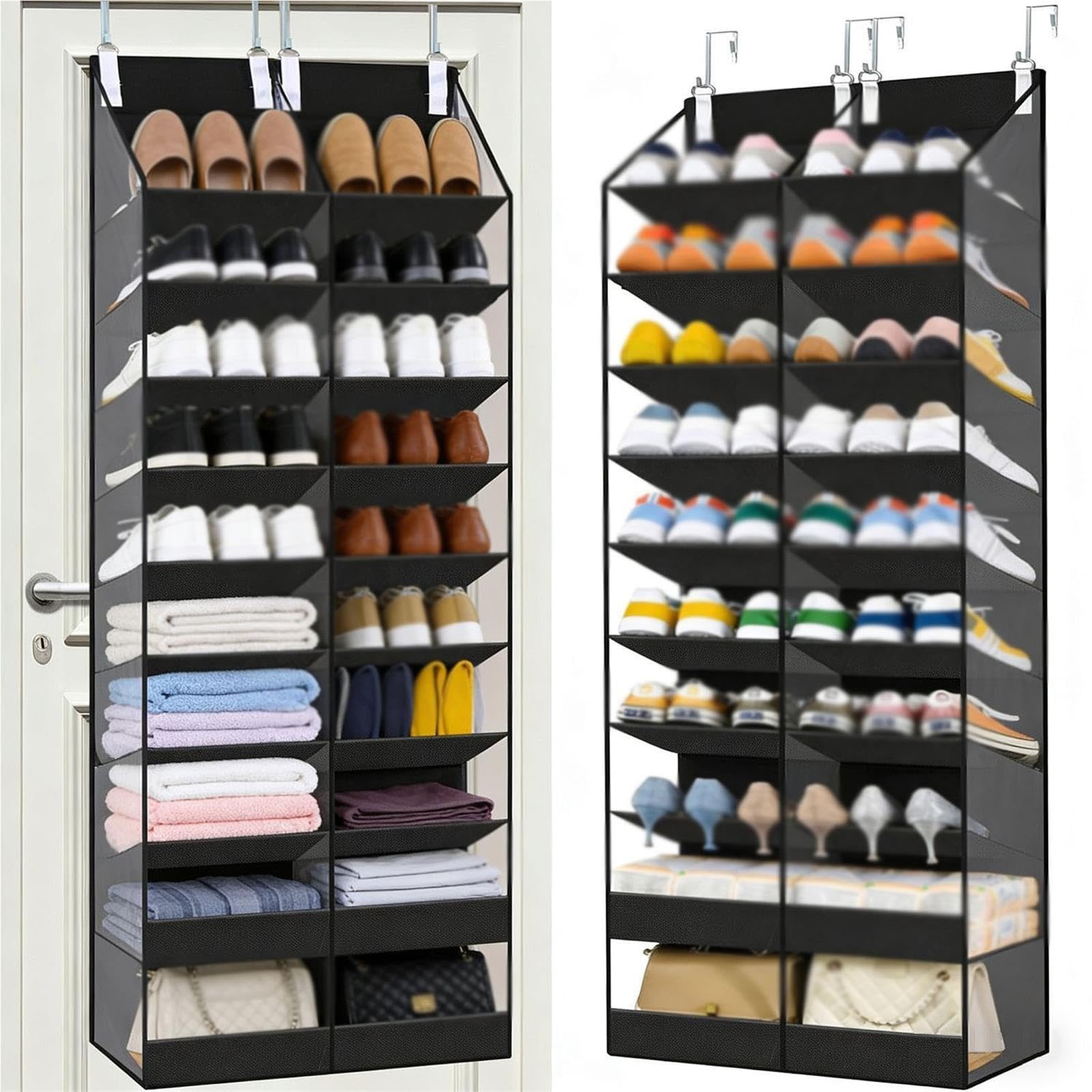Organizer for scarpe sopra la porta, scarpiera for porta a 10 livelli
