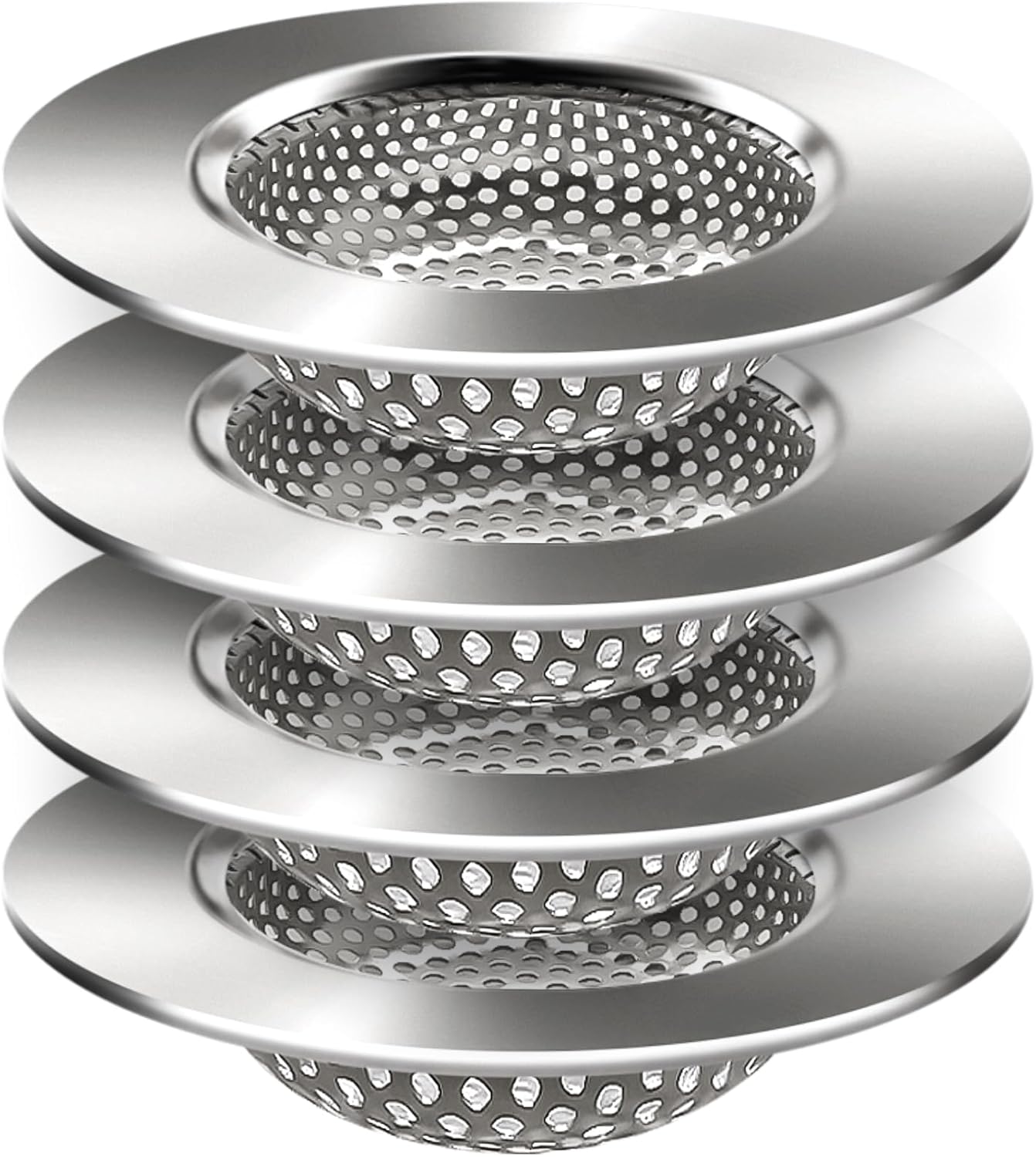 zaa 4 PCS Bathtub Drain Hair Catcher, Premium Stainless Steel Bathroom ...