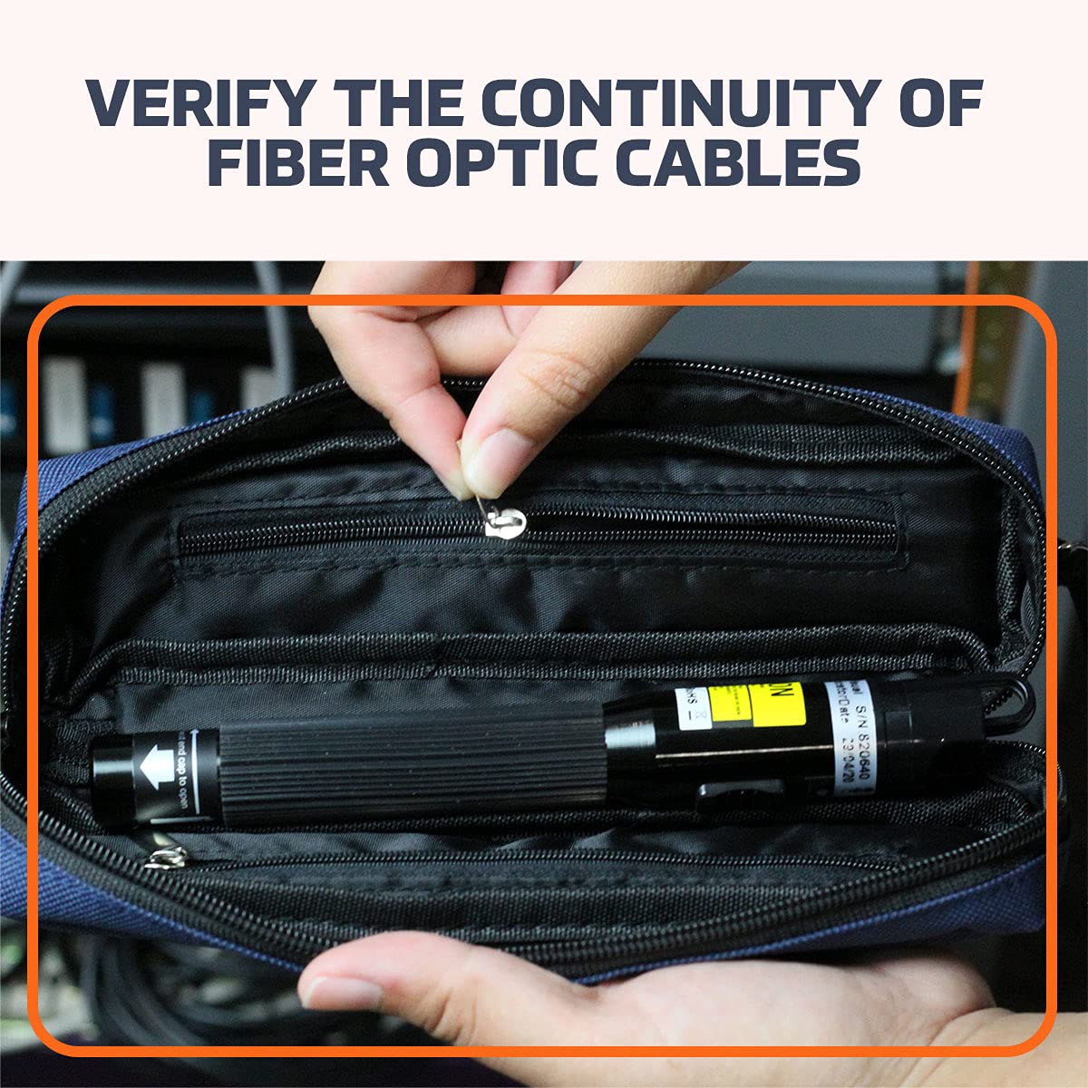 TEMPO Communications 180XL Visual Fault Locator Fiber Optic | Industrial Grade 1 mW Class 2 Certification VFL | Professional Fiber Light Meter