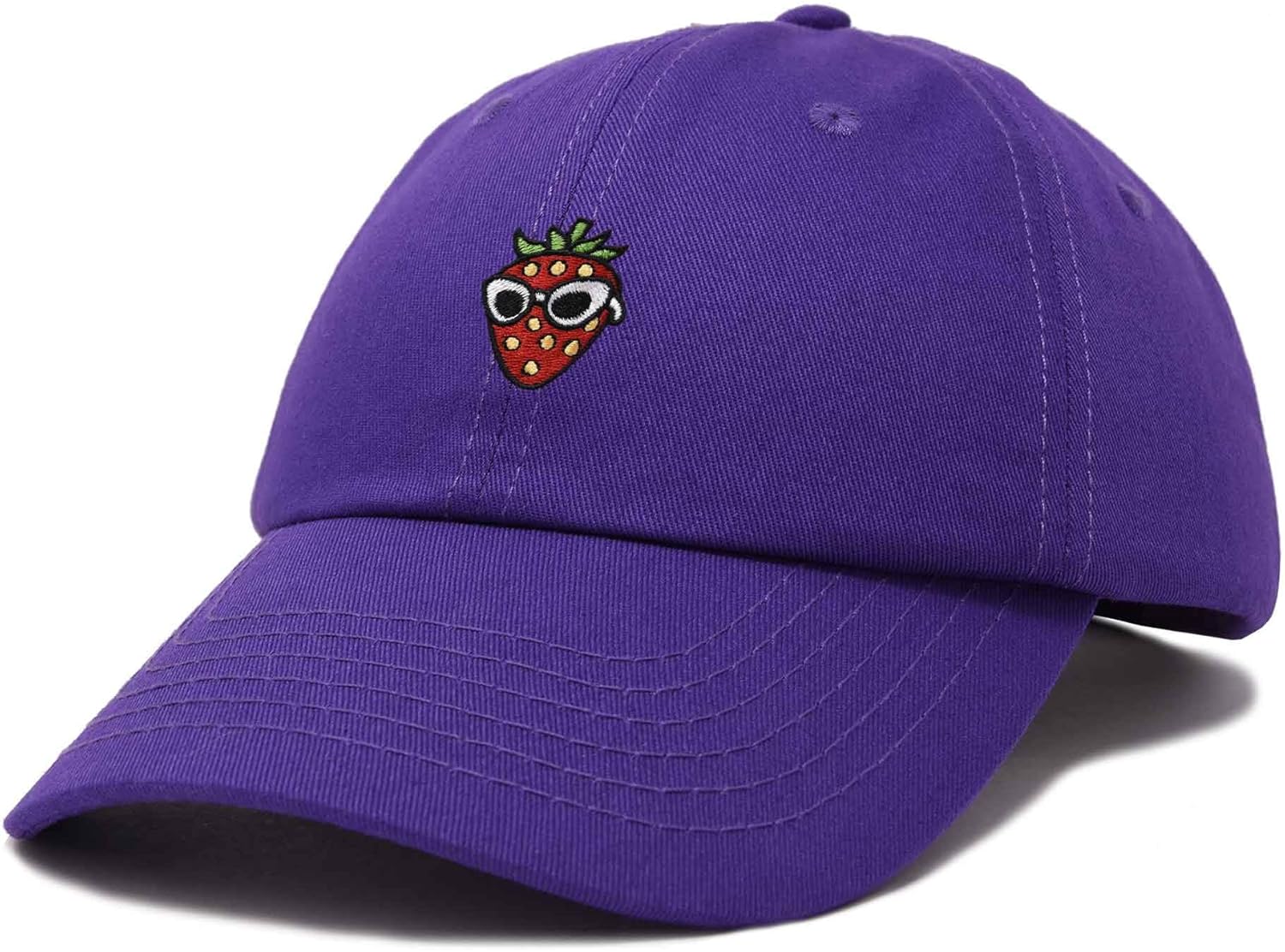 DALIX Strawberry Embroidered Cap Cotton Baseball Summer Cool Dad Hat Womens