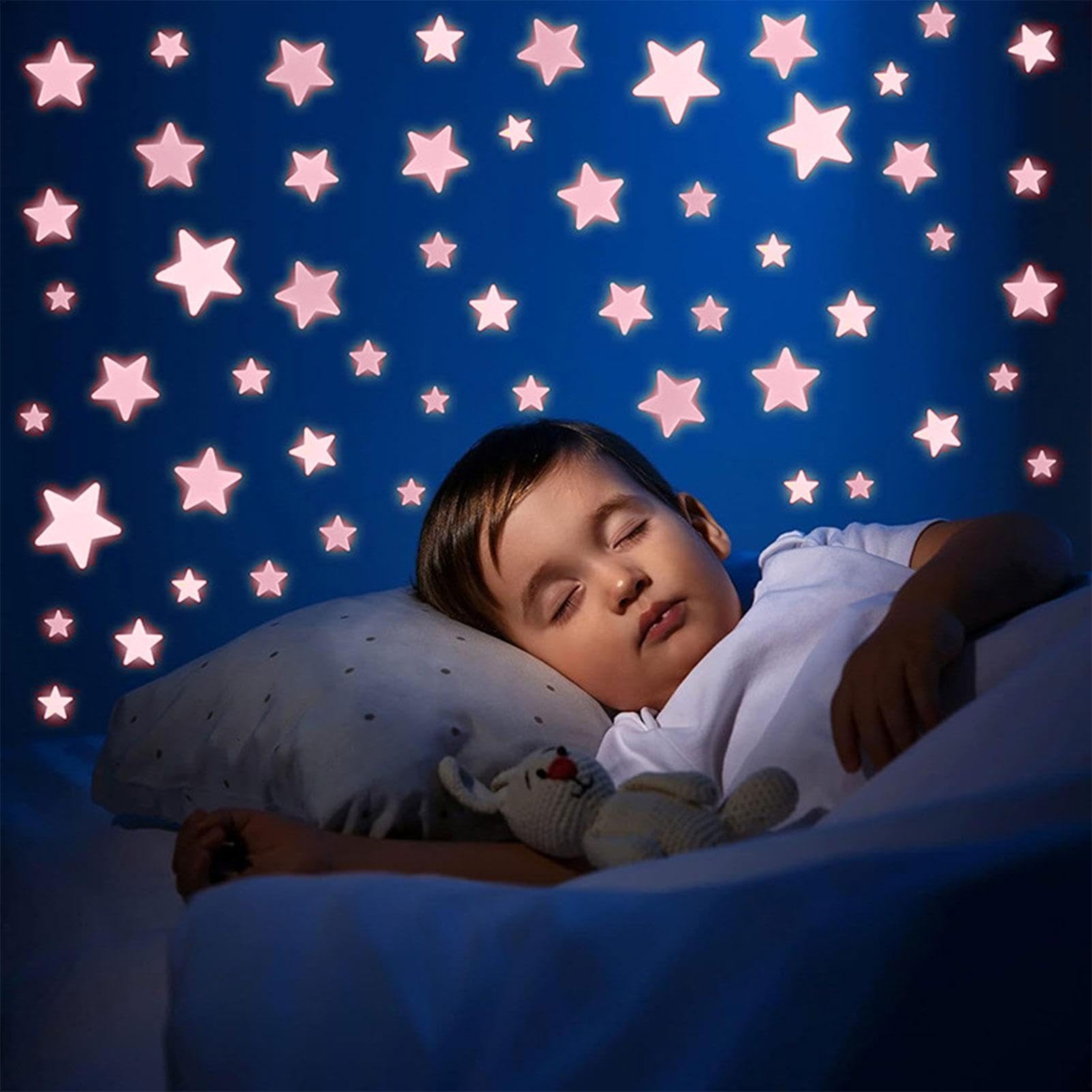 Décor de chambre étoile | 100 autocollants de décoration de plafond pour étoilé | Étoiles fluorescentes pour plafond, jouets pour, autocollant mural de mariage, décoration de salle