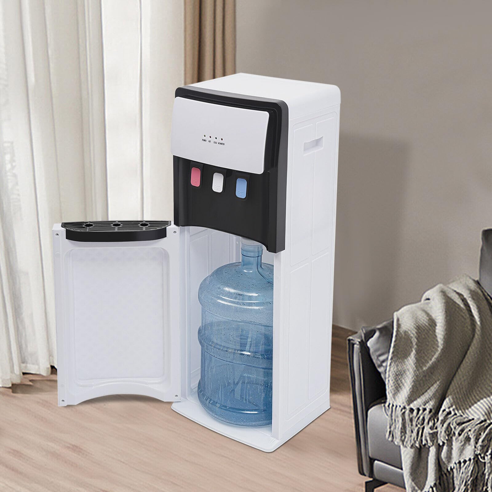 Distributore di acqua, 500 W, con caricamento a pavimento, a freddo, doppia funzione, erogatore di acqua calda elettrico, 85 ~ 95 ℃, per casa, ufficio, camera da letto, soggiorno