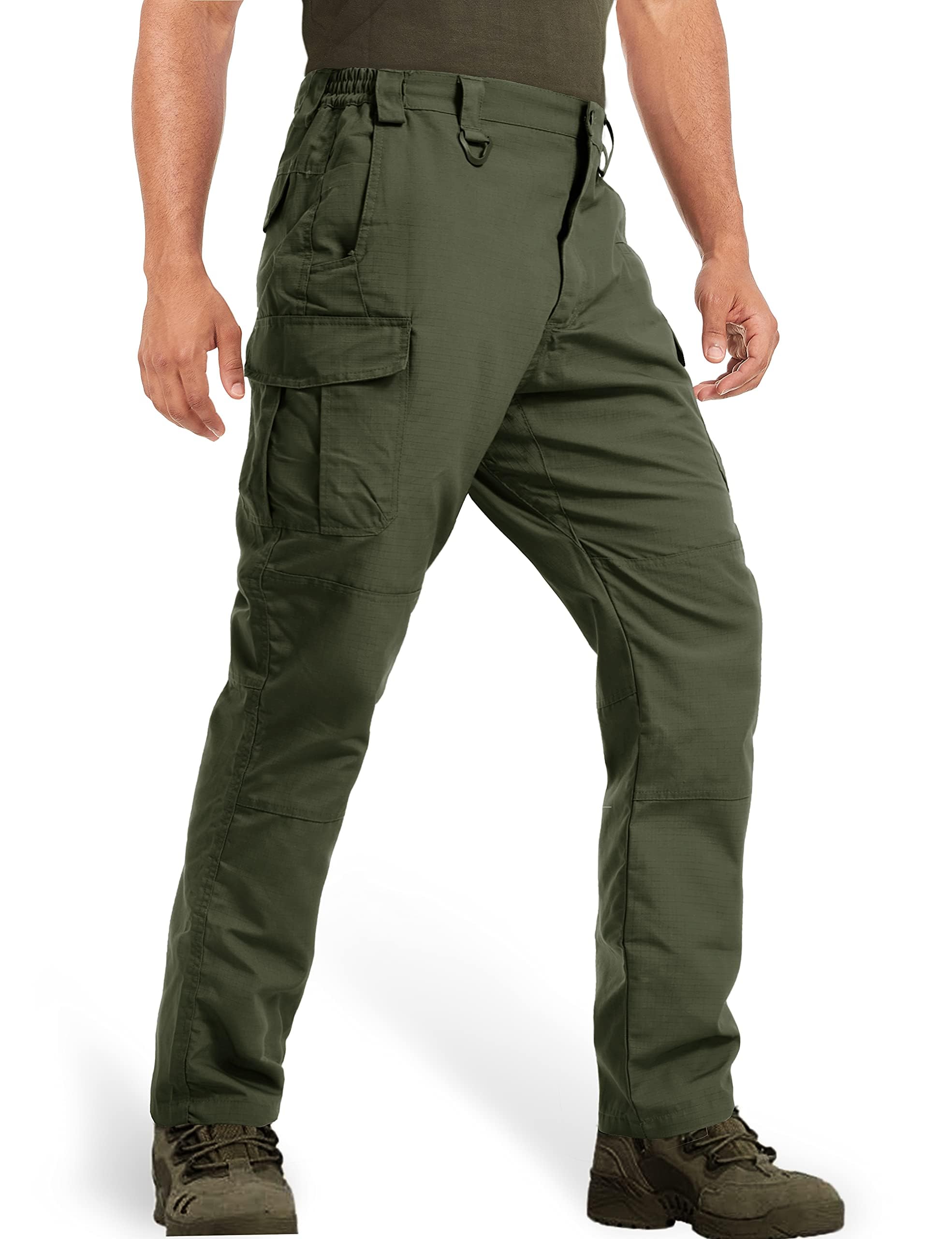 MAGCOMSEN Men's Tactical Pants 9 Pockets Ripstop, Water Repellent, Cargo Pants for Work, Hiking, Hunting(No Belt)