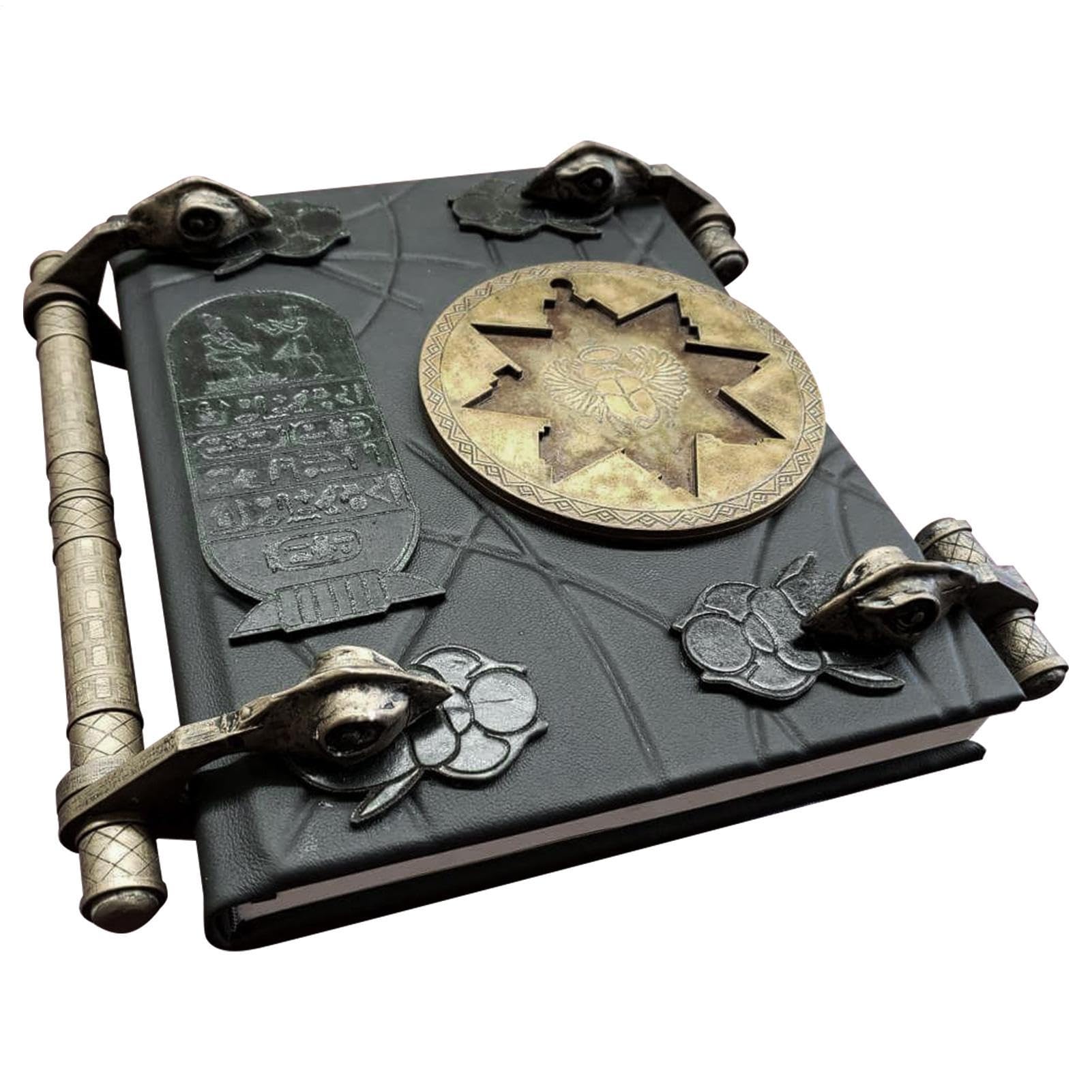 Mummia Prop Repliche Libro dei Morti - Scultura in resina fatta a mano, manufatto magico egiziano antico, decorazione realistica in stile film | Ornamento da collezione per regalo souvenir