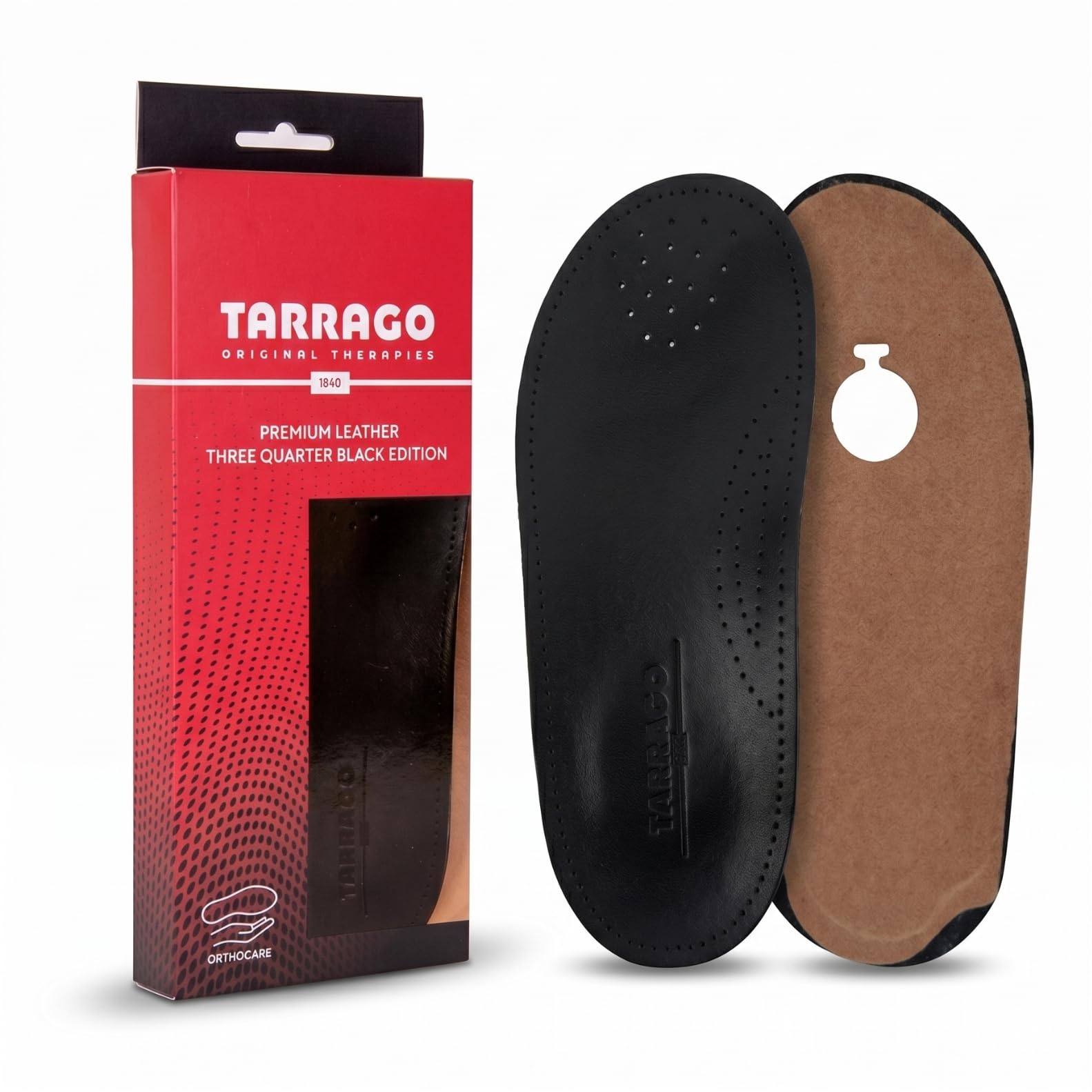 Tarrago Original Therapies Premium - Soletta in pelle a tre quarti, edizione nera (EU 37/38)