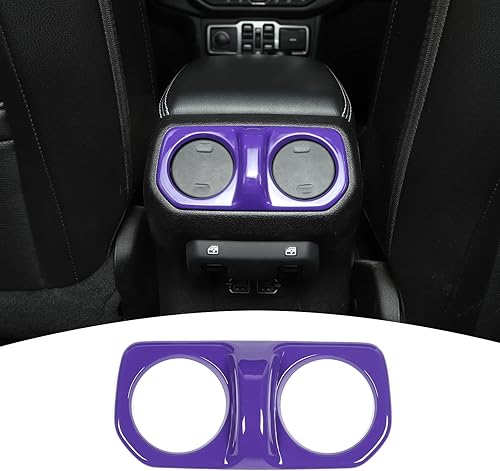 Vista 62 de Cubierta de ventilación trasera de aire acondicionado, accesorios interiores de fibra de carbono para Jeep Wrangler JL Gladiator JT Sahara