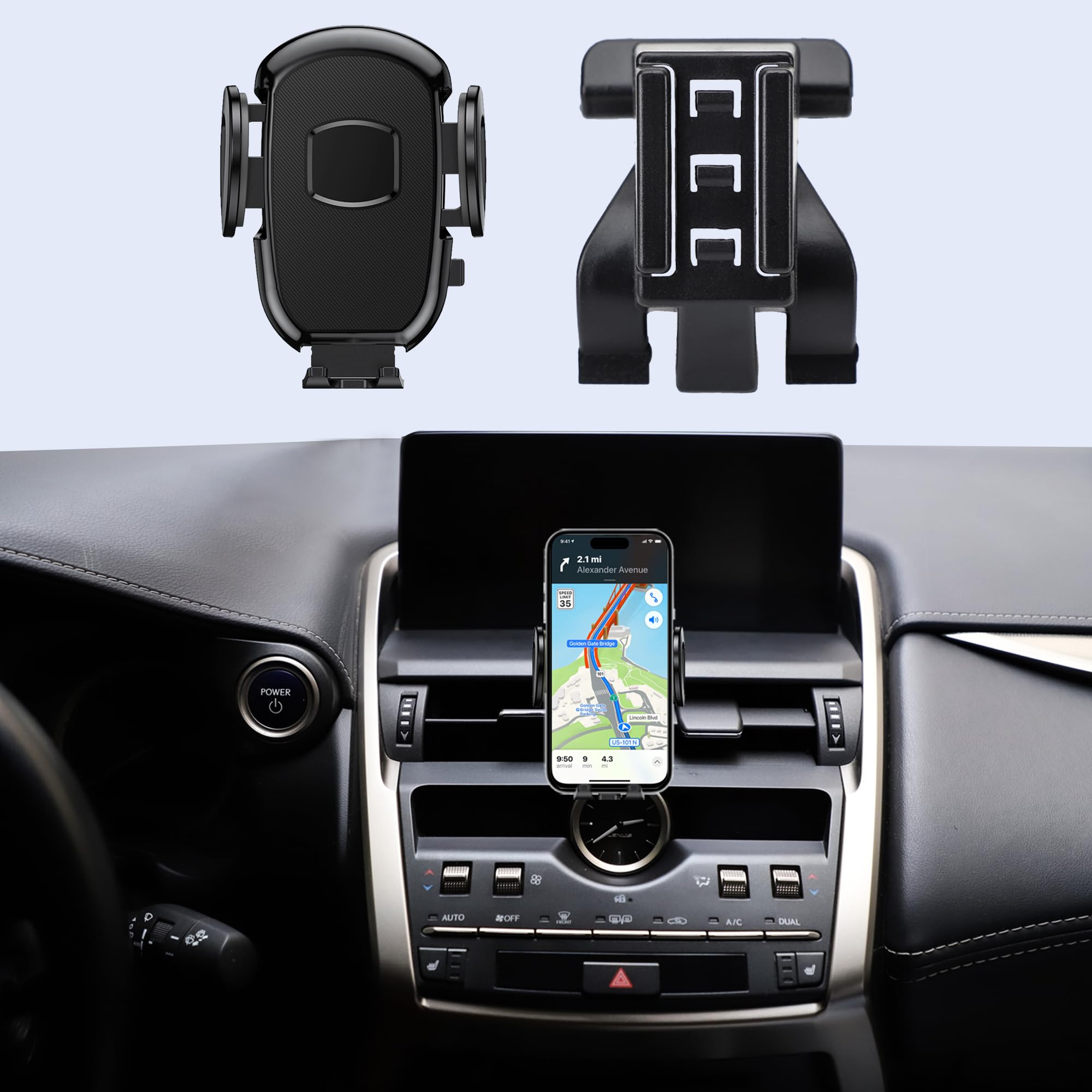 DJXCAR Car Phone Holder Fits for Lexus NX 200t/NX 300/NX 300h 2015-2021 Accessories, Air Vent Cell Phone Car Mount, Snug Fit, Easy to Install Fit for