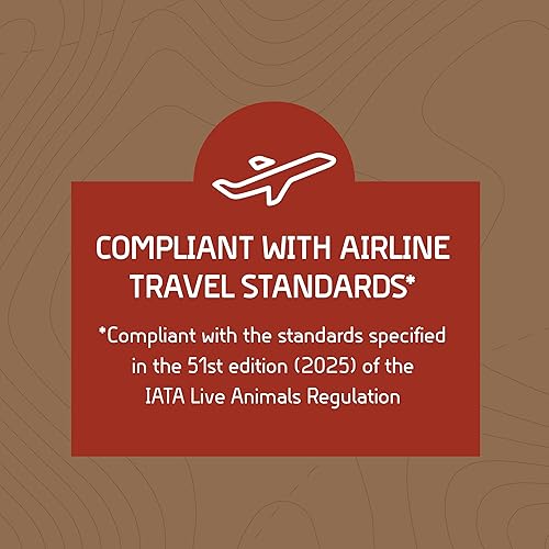 Miniatura 5 de SportPet Designs Jaula de perro de viaje con puerta de alambre aprobada por aerolíneas de plástico, XL