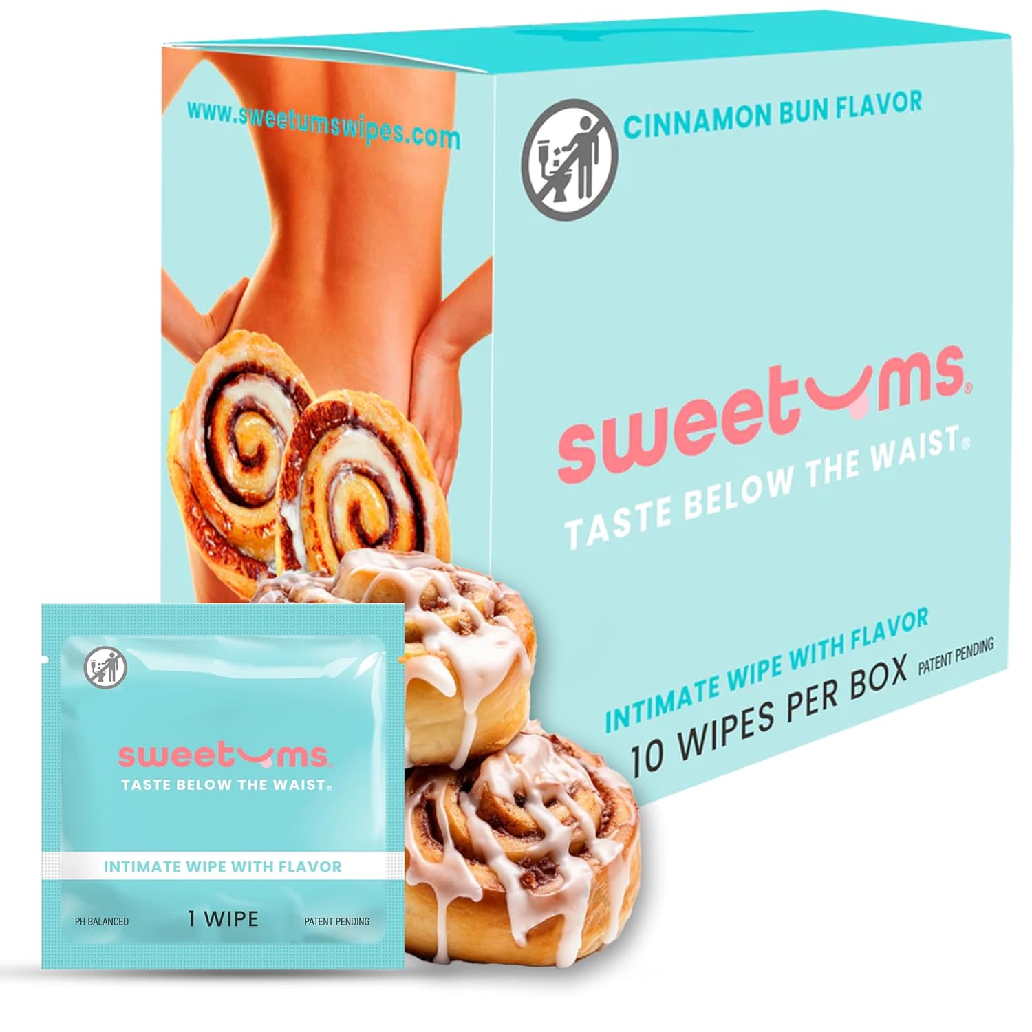 Feminine Wipes For Women, Individually Wrapped – pH Balanced Biodegradable Flavored Intimate Wipes – Cinnamon Bun, Pack of 10 Feminine Wipes For Women, Individually Wrapped – pH Balanced Biodegradable Flavored Intimate Wipes – Cinnamon Bun, Pack of 10