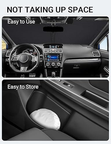 Vista 784 de Proadsy Parasol para parabrisas para BMW X1 F48 2016-2022 de 4 capas plegable, protector de parasol frontal que bloquea los rayos UV y mantiene