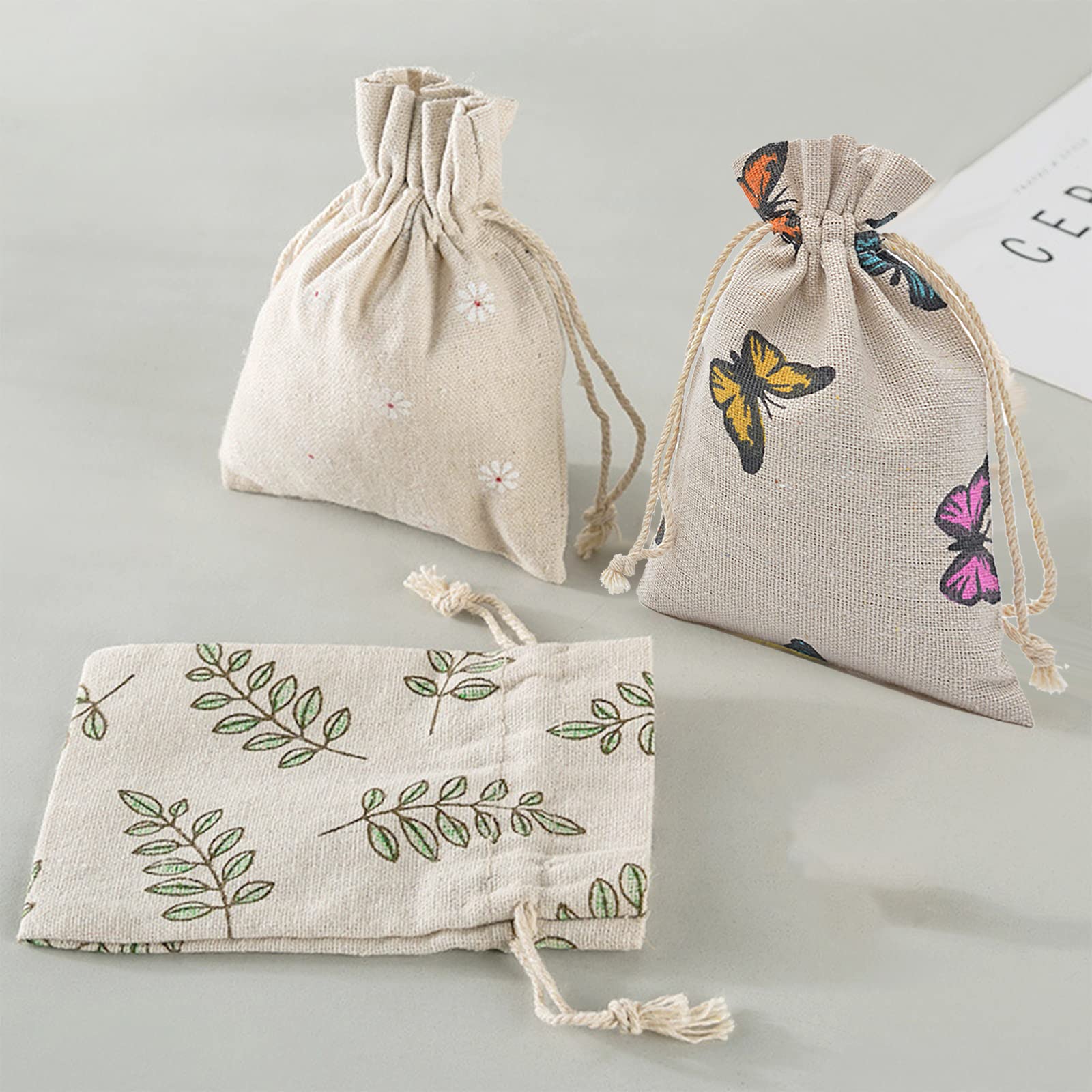 20 Sacchetti Di Iuta Colorati Con Coulisse - 10x14 Cm, Riutilizzabili, 5 Colori, Per Regali, Gioielli, Caramelle, Matrimoni E Feste - 3