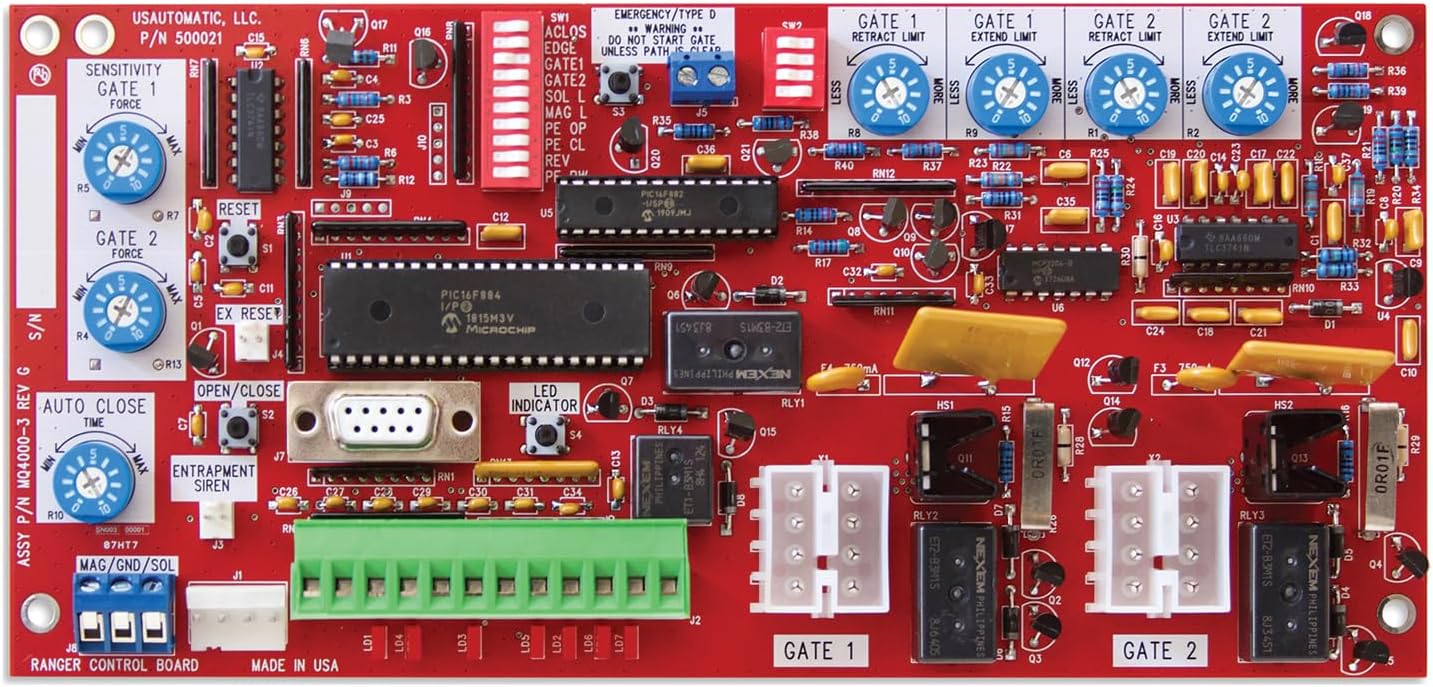 US Automatic 500027 Ranger HD Upgraded or Replacement Control Board - Requires Safety Sensor 550011 to Work