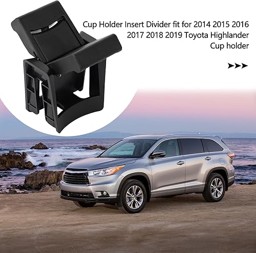 Miniatura 2 de Divisor de inserción de consola central OE55618-0E170-C0 apto para Toyota Highlander 2014 2015 2016 2017 2018 2019 (estilo A-Fit Toyota)