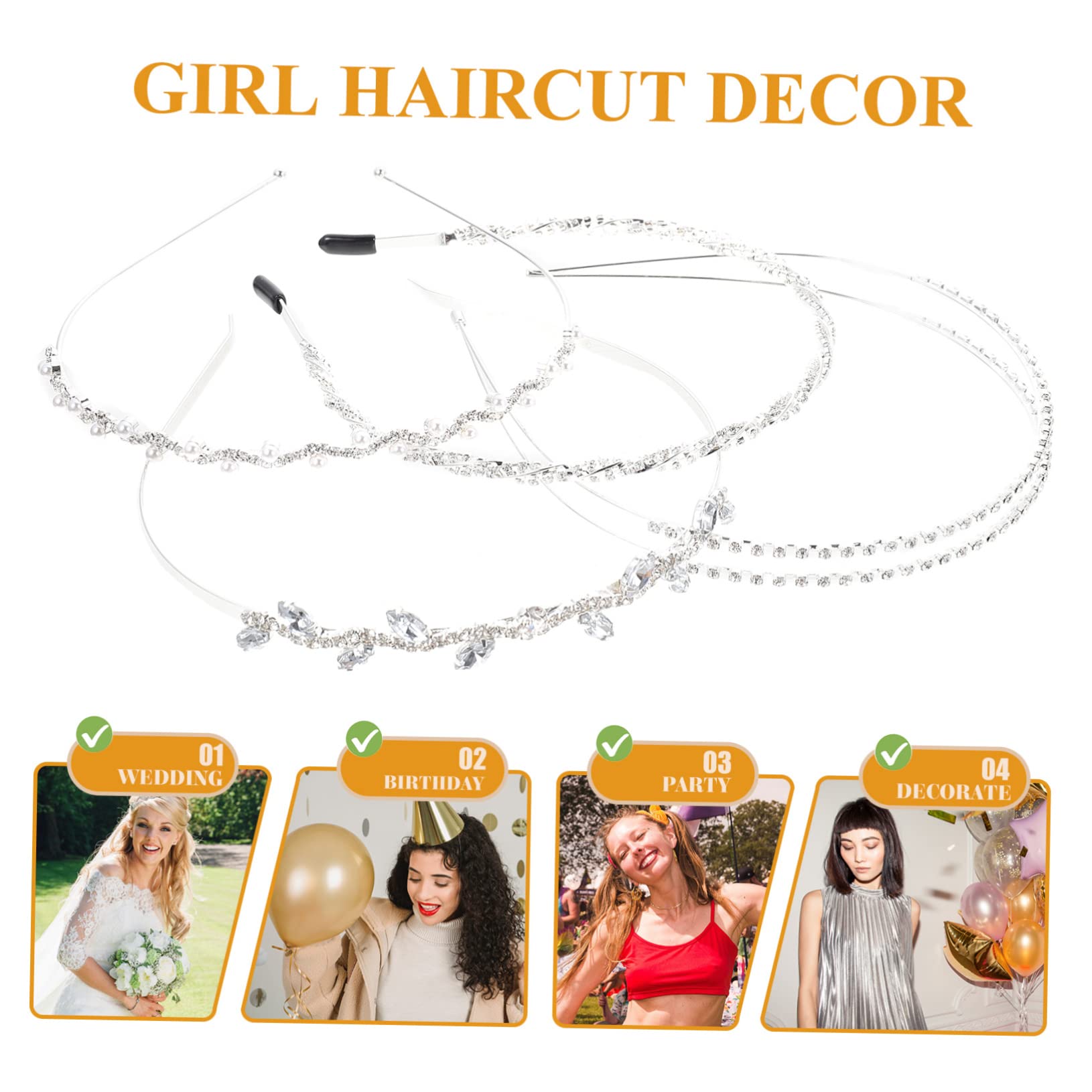 Healeved 12piezas Diadema De Novia Perlas y Rhinestones Accesorio De Cabello Elegante Para Bodas Fiestas y Eventos Especiales
