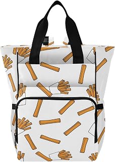 Emelivor Potato Chips White Diaper Bag Backpack Long Sleeve Womens Night Gown Sleep Shirts Sleepwear for Boy Girl Woman