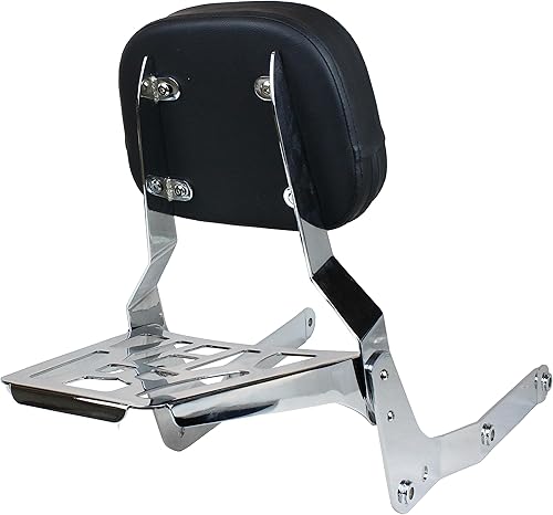 Miniatura 4 de YHMOTO - Respaldo de pasajero con portaequipajes para Honda Shadow Aero 750 VT750C 2004-2023 (cromado)