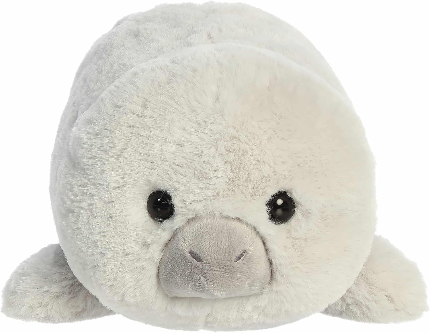 Aurora® Adorable Spudsters™ Mumbles Manatee™ Stuffed Animal - Round Shape Makes for Comforting Cuddles - Perfect for Kids All Ages and Animal Loving Adults - Gray 11.5 Inches