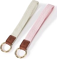 Vista 9 de Llavero de pulsera para mujer, cordón elástico para muñeca, funda de teléfono, cartera, tarjetas de identificación, Pescado - Negro