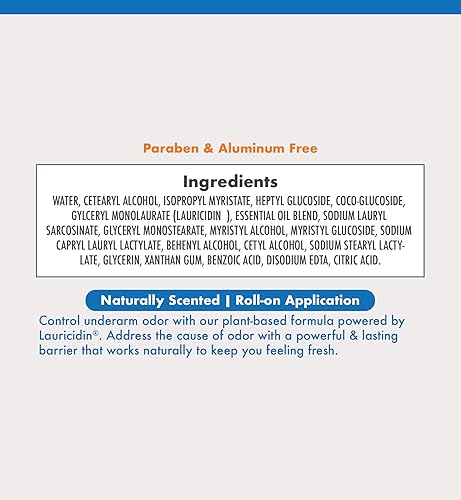 Miniatura 9 de Lauricare Desodorante natural  Sin aluminio  Fórmula a base de plantas para hombres y mujeres  3 oz Roll-On Deo fabricado con Lauricidina