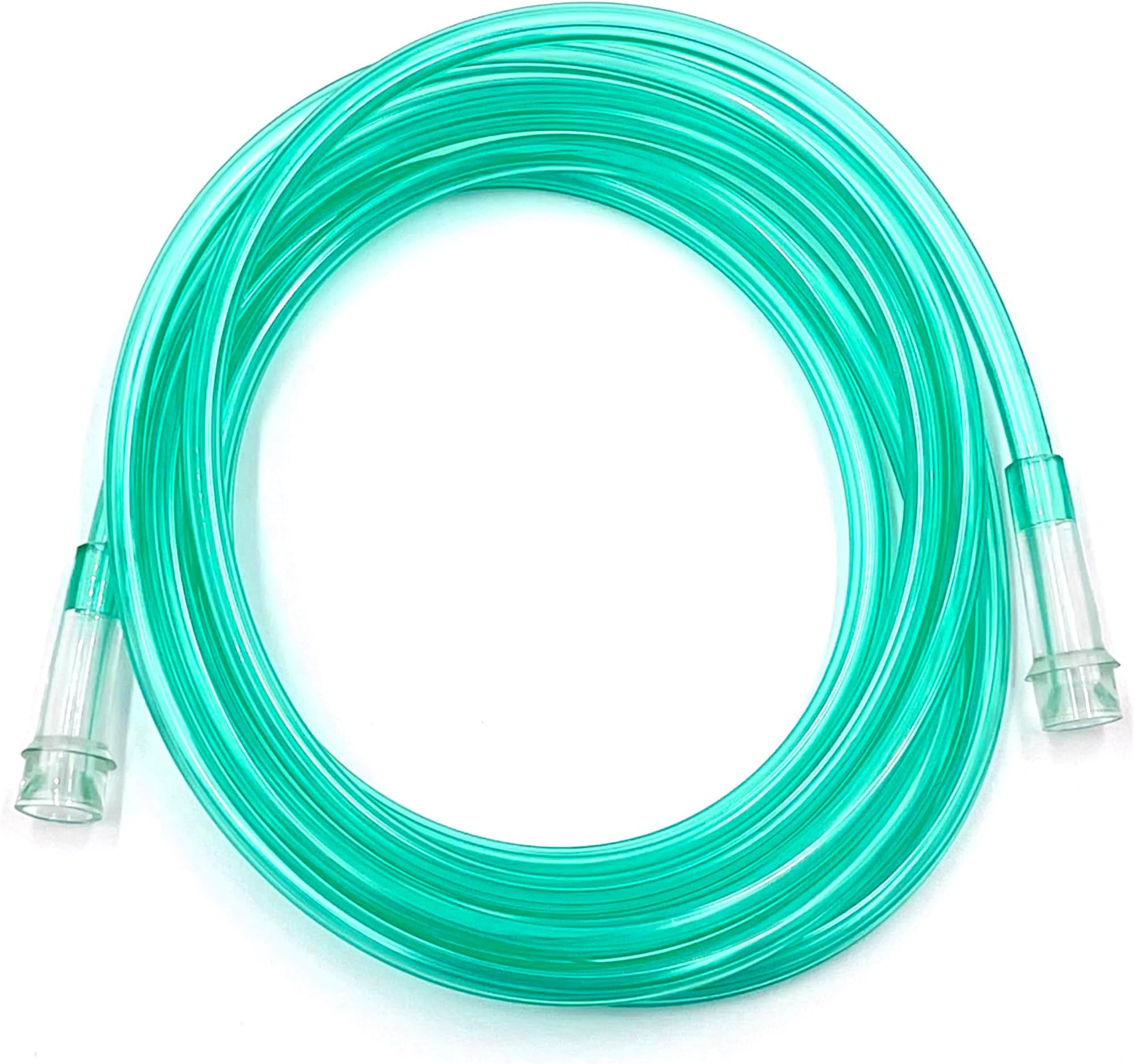 ResOne 7Ft Oxygen Supply Tubing, Crush Resistant, Standard Connectors for Nasal Cannulas, Cannula Nasal Tubing, Oxygen Concentrator - Green