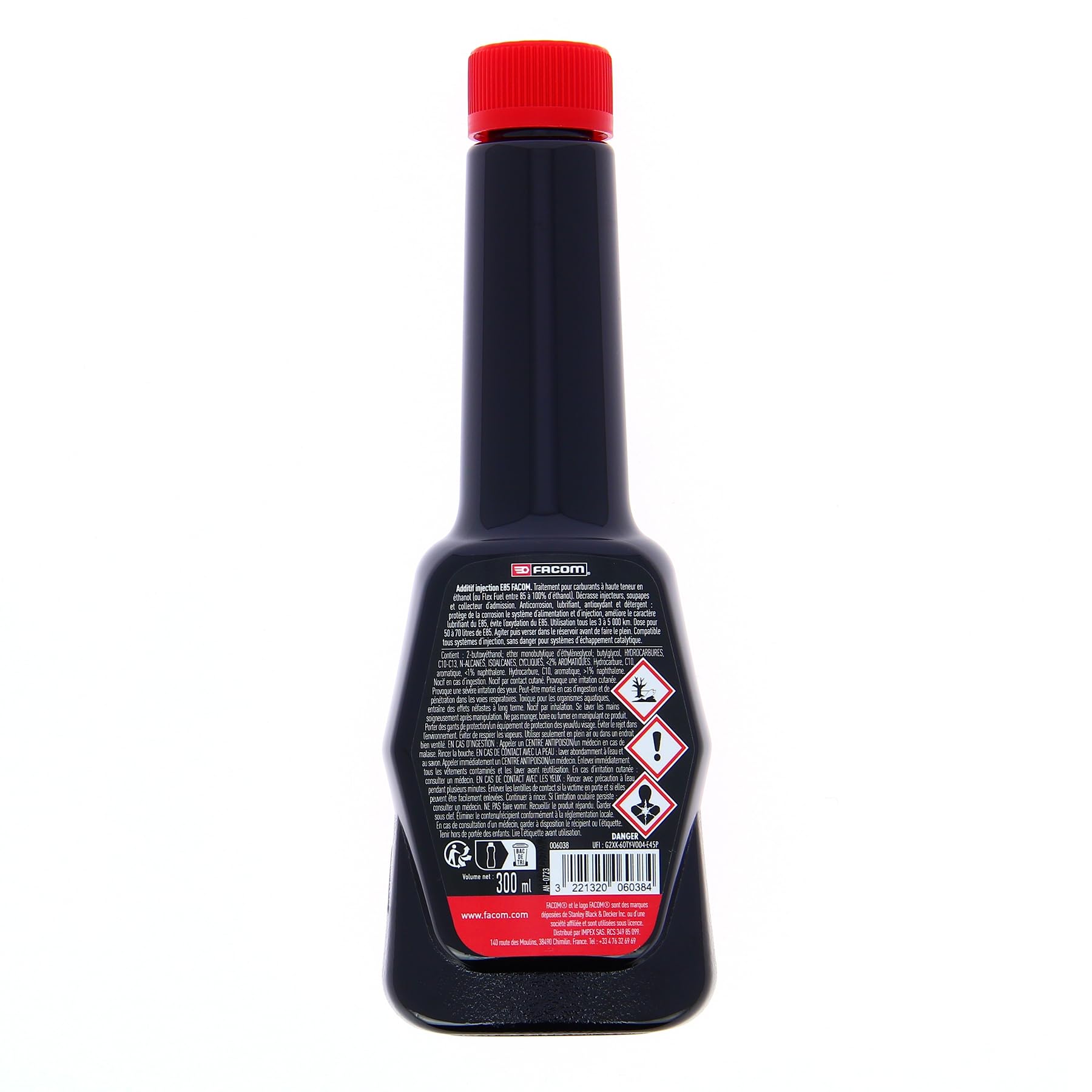 FACOM 006038 Additif Nettoyant Injection Super Ethanol 85 – Traitement décrassant Anticorrosion - 300mL - Traite 50 à 70L de Carburant