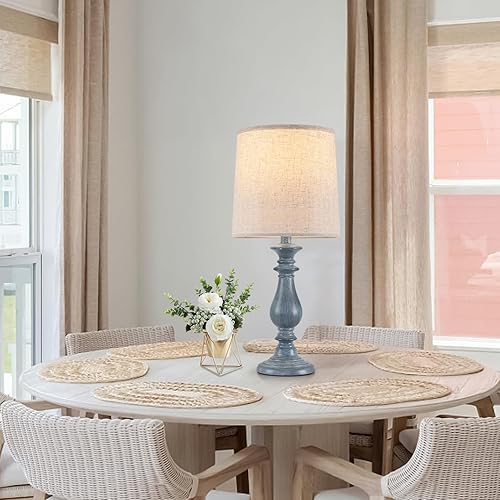 Miniatura 5 de Juego de 2 lámparas de mesa rústicas vintage de granja, lámpara de lectura para mesita de noche, mesita de noche, lámpara de tetera, lámpara de