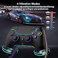 Vista 5 de Wireless Controller for PS5 Pro/PlayStation-5/PC/Mac with Hall Effect joystick trigger/Back Paddles/Cool RGB/Motion Sensor/TURBO/3.5mm Audio Jack