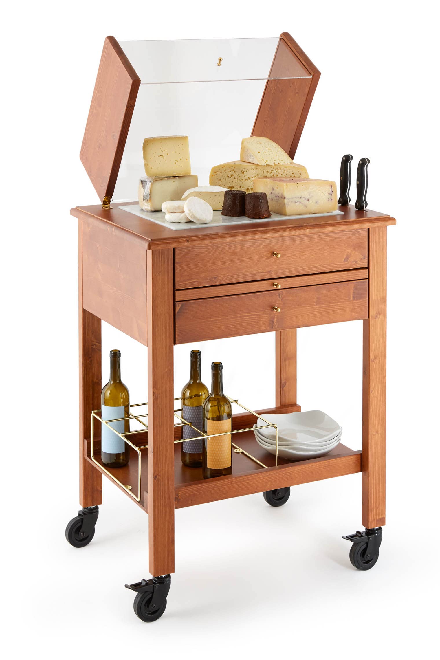 Carrello formaggi refrigerato