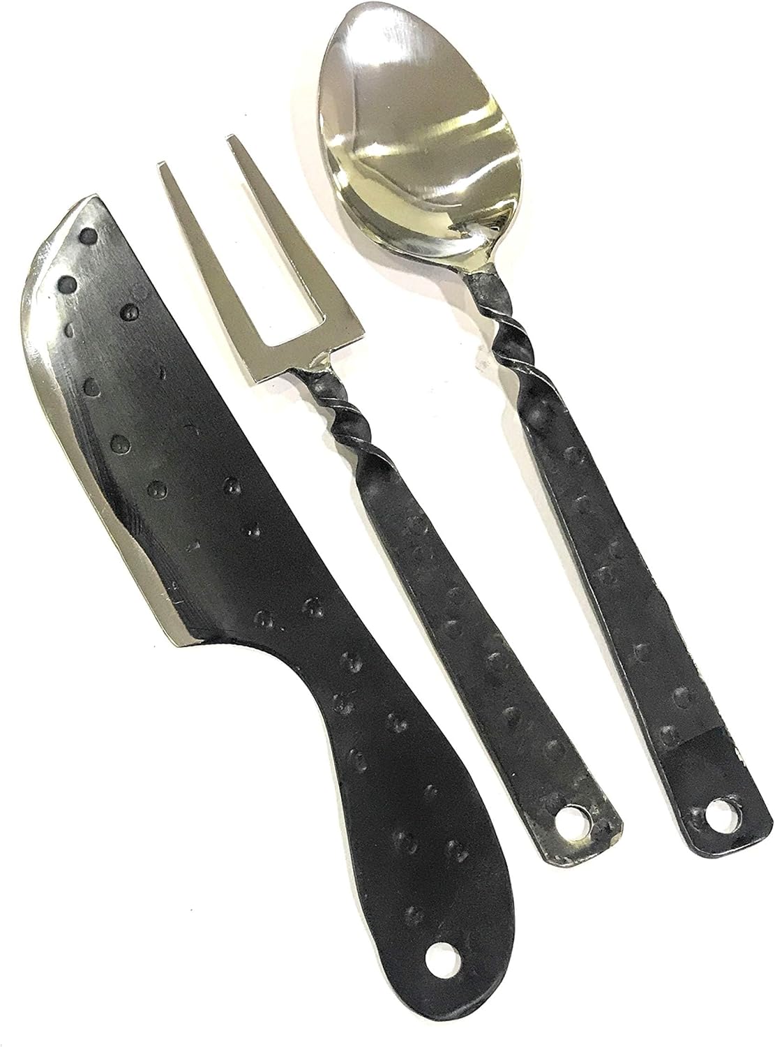 Nauticalmart Hand Forged Medieval Cutlery Set in Leather Pouch, Ideal for Re-enactment