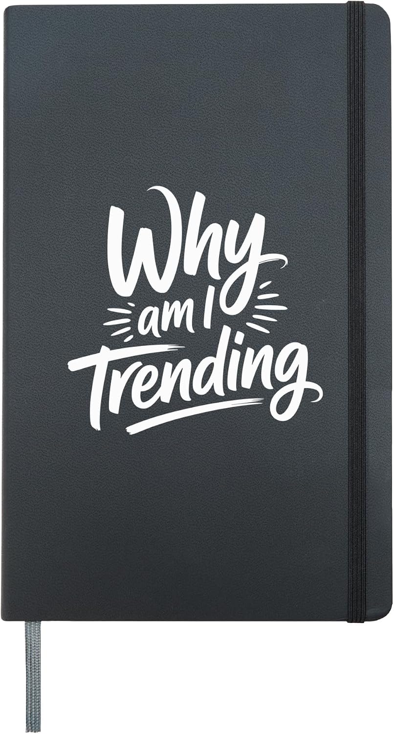 Why Am I Trending Viral Meme Internet Jokes - Hardcover Journal, Black