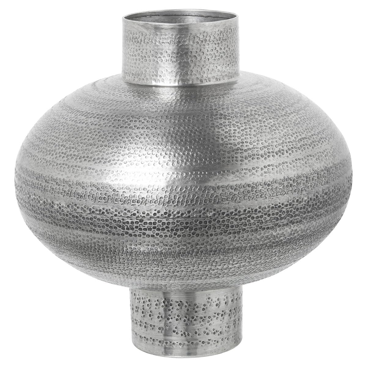 Alexandra House Living Vase Silver Metal Antique Finish 33 x 32 x 32 cm