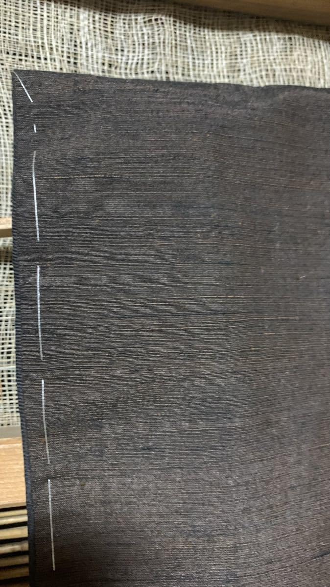 着物 メンズ 男真綿紬アンサンブル 茶 真綿引き 手織り /B120 