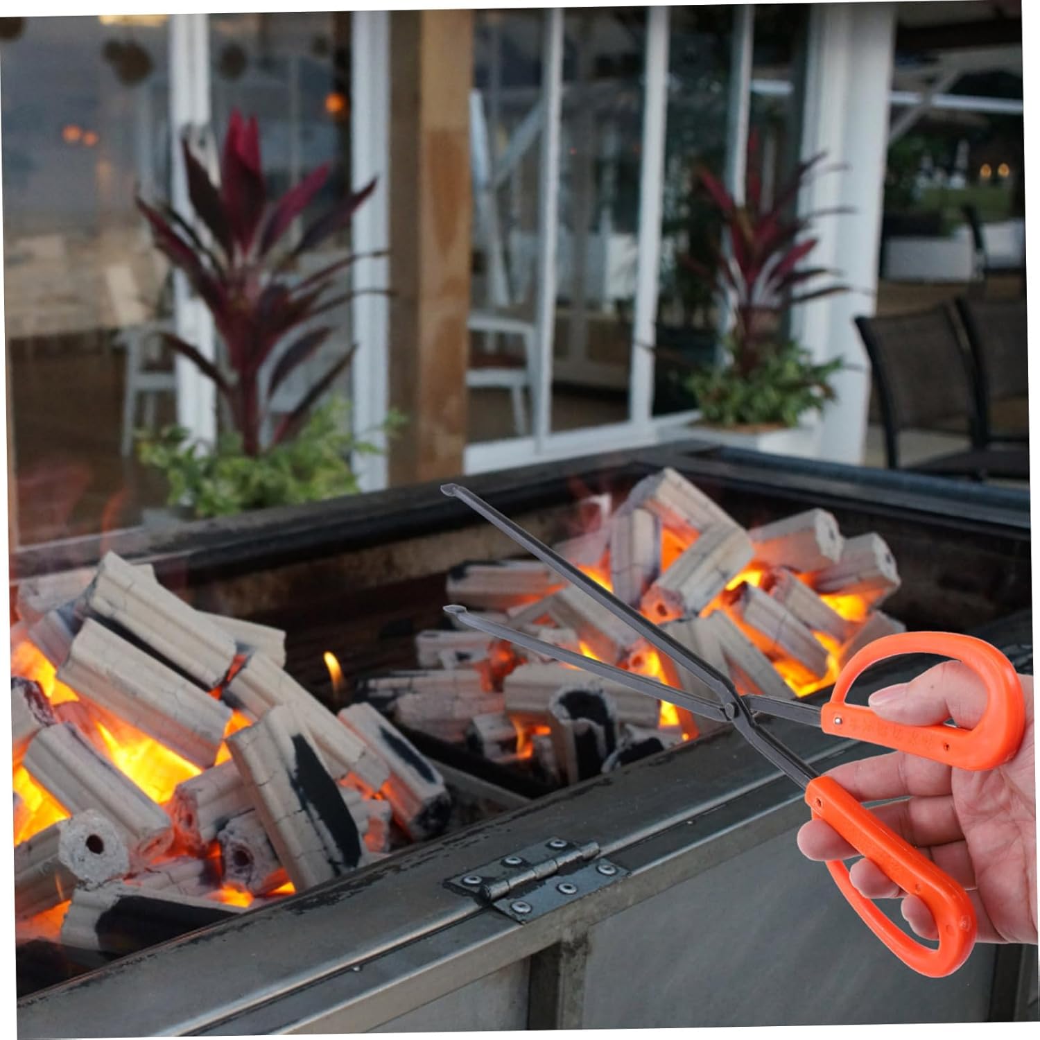 Heavy Duty Fire Tongs for Fire Pit Charcoal Grills Bbq Tongs Long Handle Sturdy and Heat-resistant for Barbecue Utensils