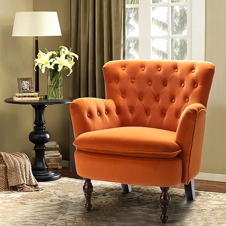 orange accent chair