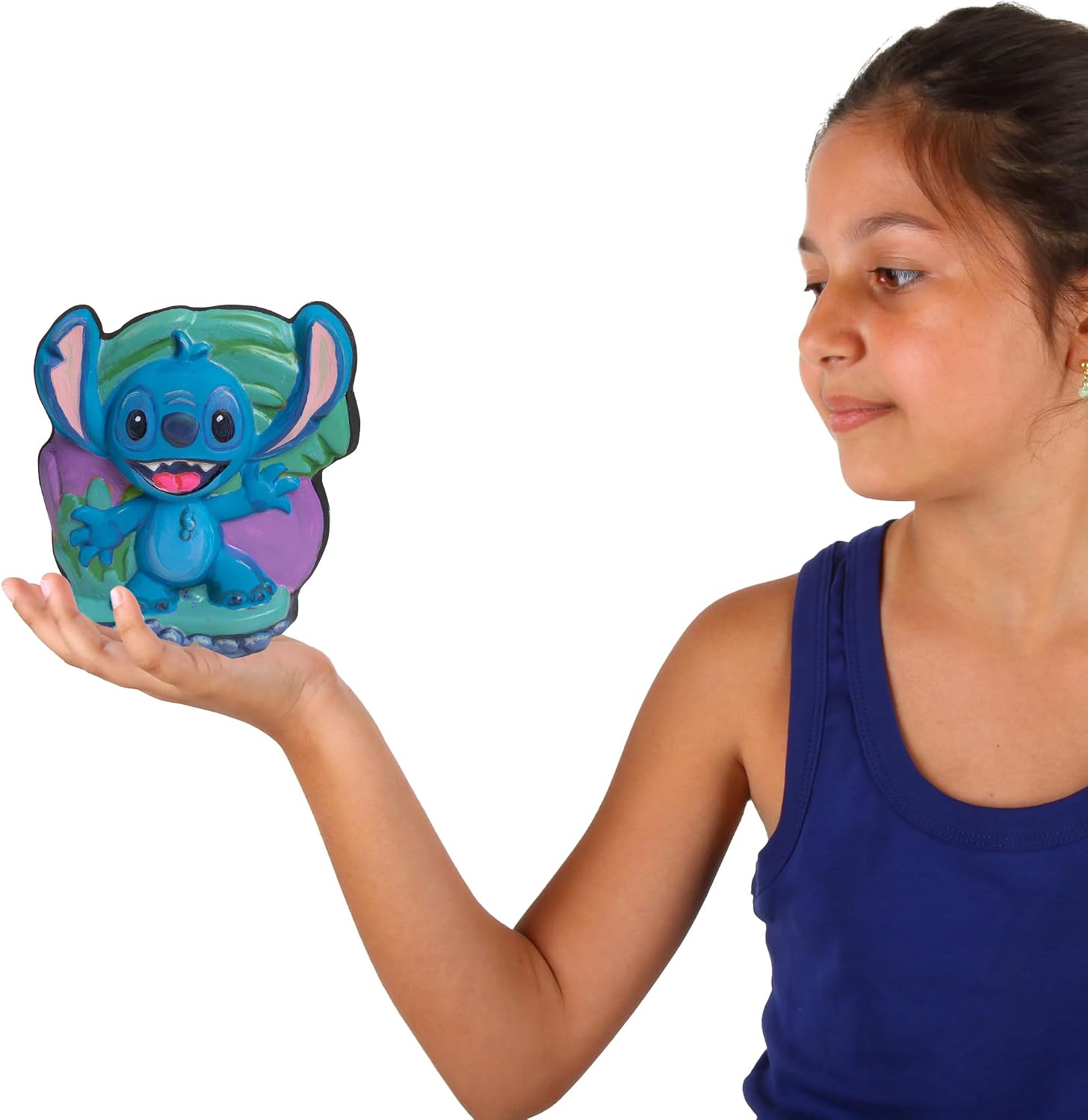 Just Play Disney Stitch Pour N' Paint DIY 8.8-Inch Figure, Arts an Crafts Activity Set, 6 Paint Colors