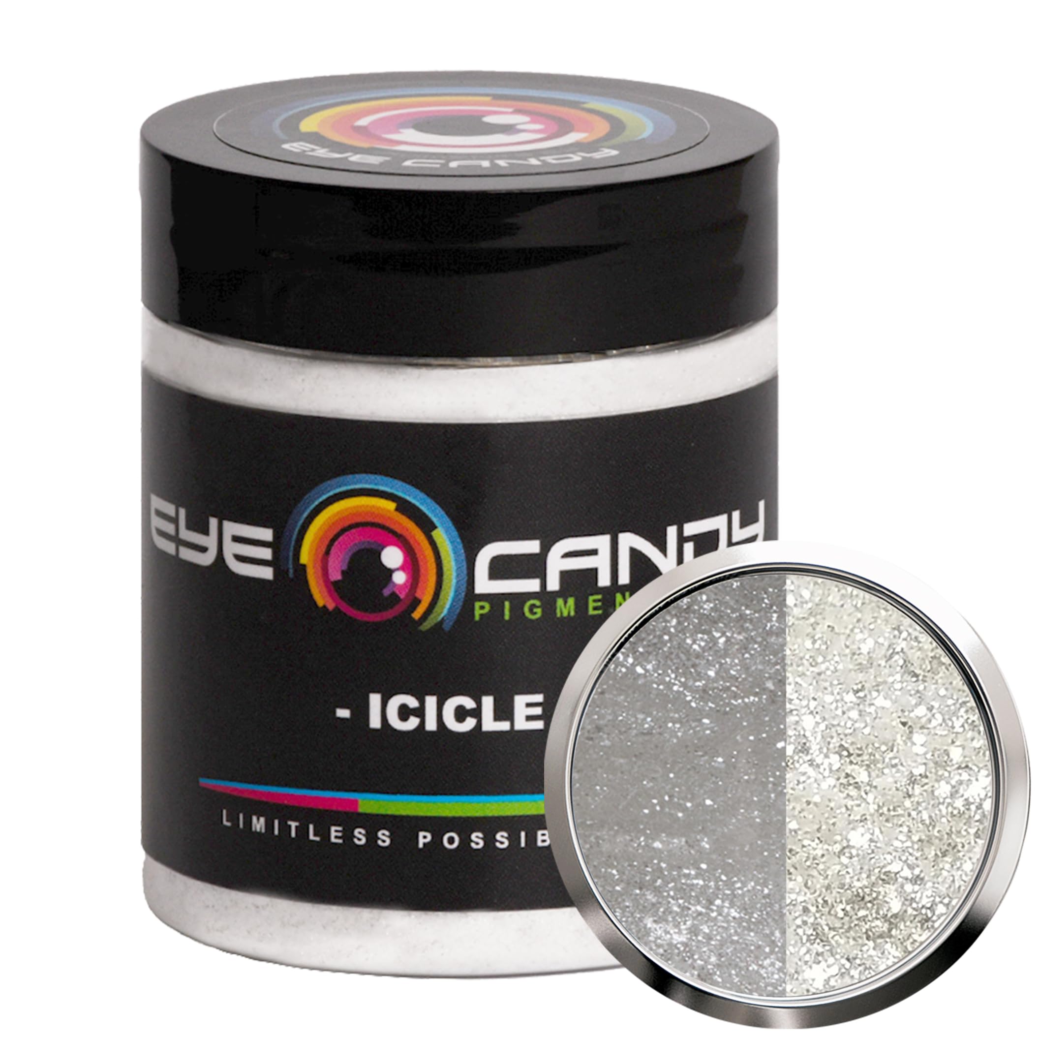 Eye Candy Pigments Premium White Mica Powder - Icicle (25gr) - for Epoxy, Resin, Soap, Paint, Woodworking, Acrylic Pouring, Bath Bombs, Fishing Lures