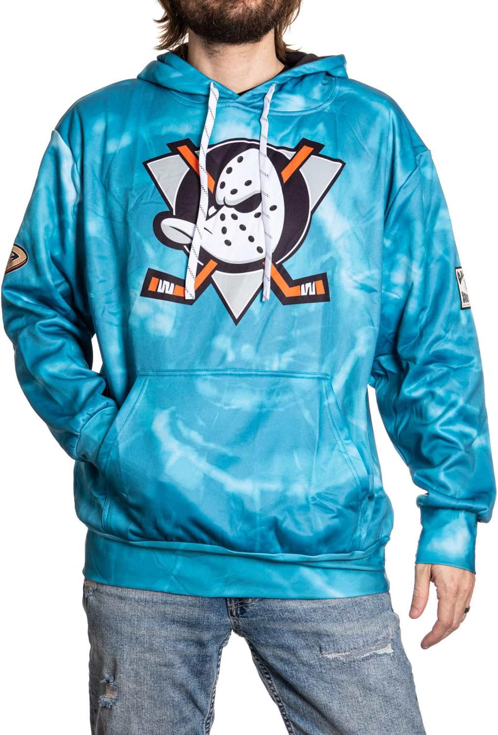 Calhoun NHL Surf & Skate Mens Tie Dye Sublimation Pullover Hoodie