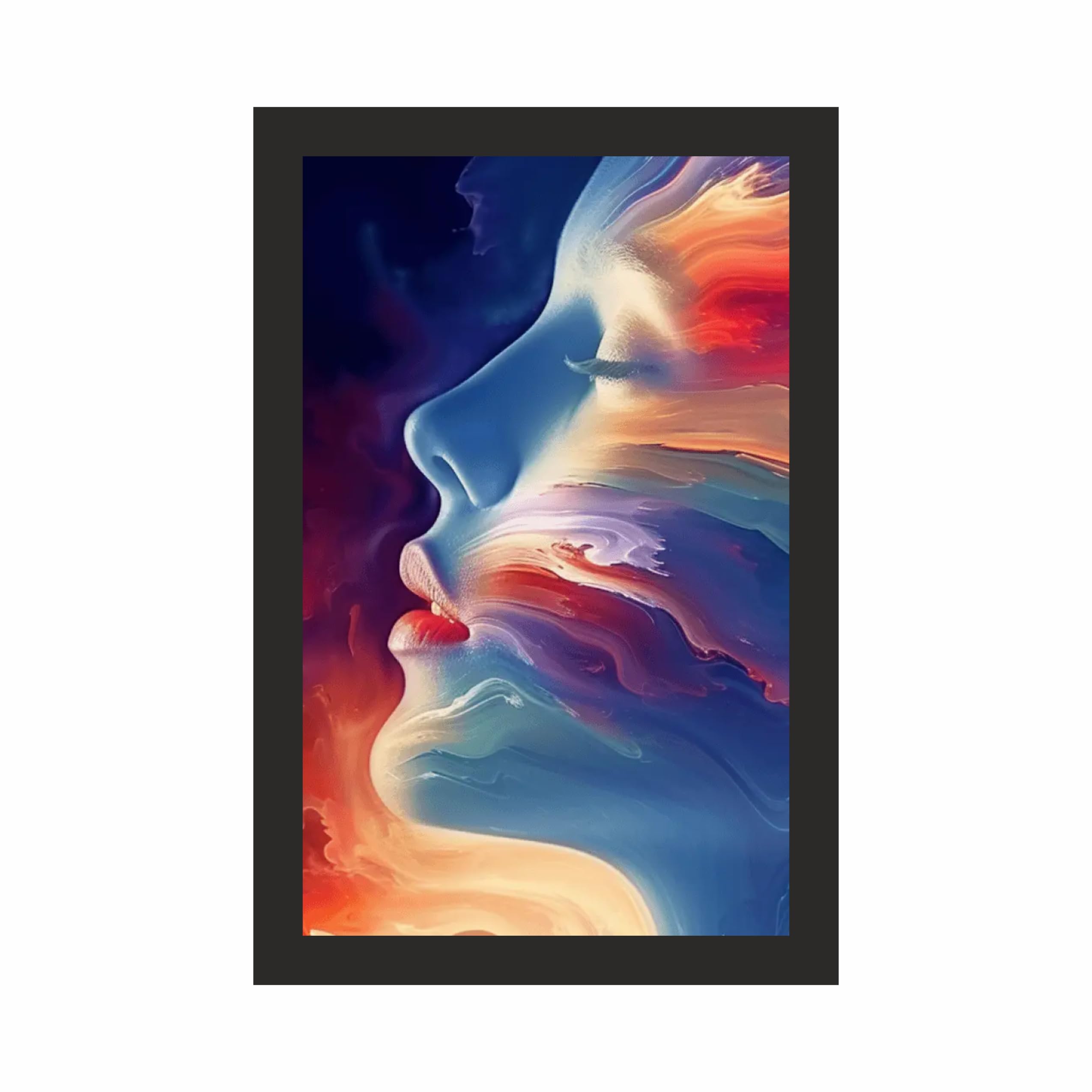 Abstract Fluid Face Wall Art Frame 12x18 Inch – view 3