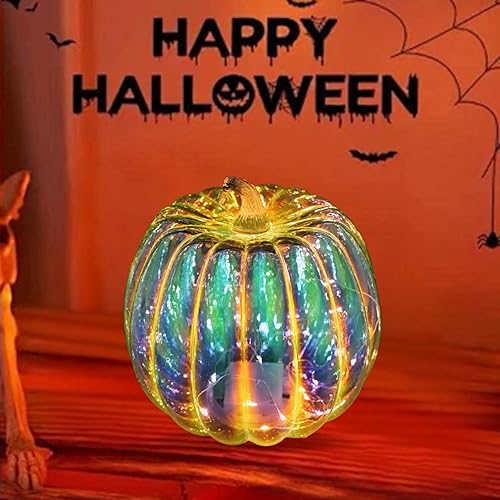 Miniatura 2 de Calabazas de cristal de noche estrellada, decoración de calabaza iluminada para otoño, Halloween y Acción de Gracias, calabaza para el hogar (B 1