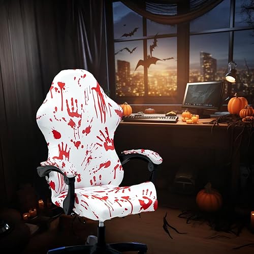 Miniatura 4 de Fundas para sillas de videojuegos, elásticas, extraíbles y lavables, fundas protectoras para sillas reclinables para computadora con funda para