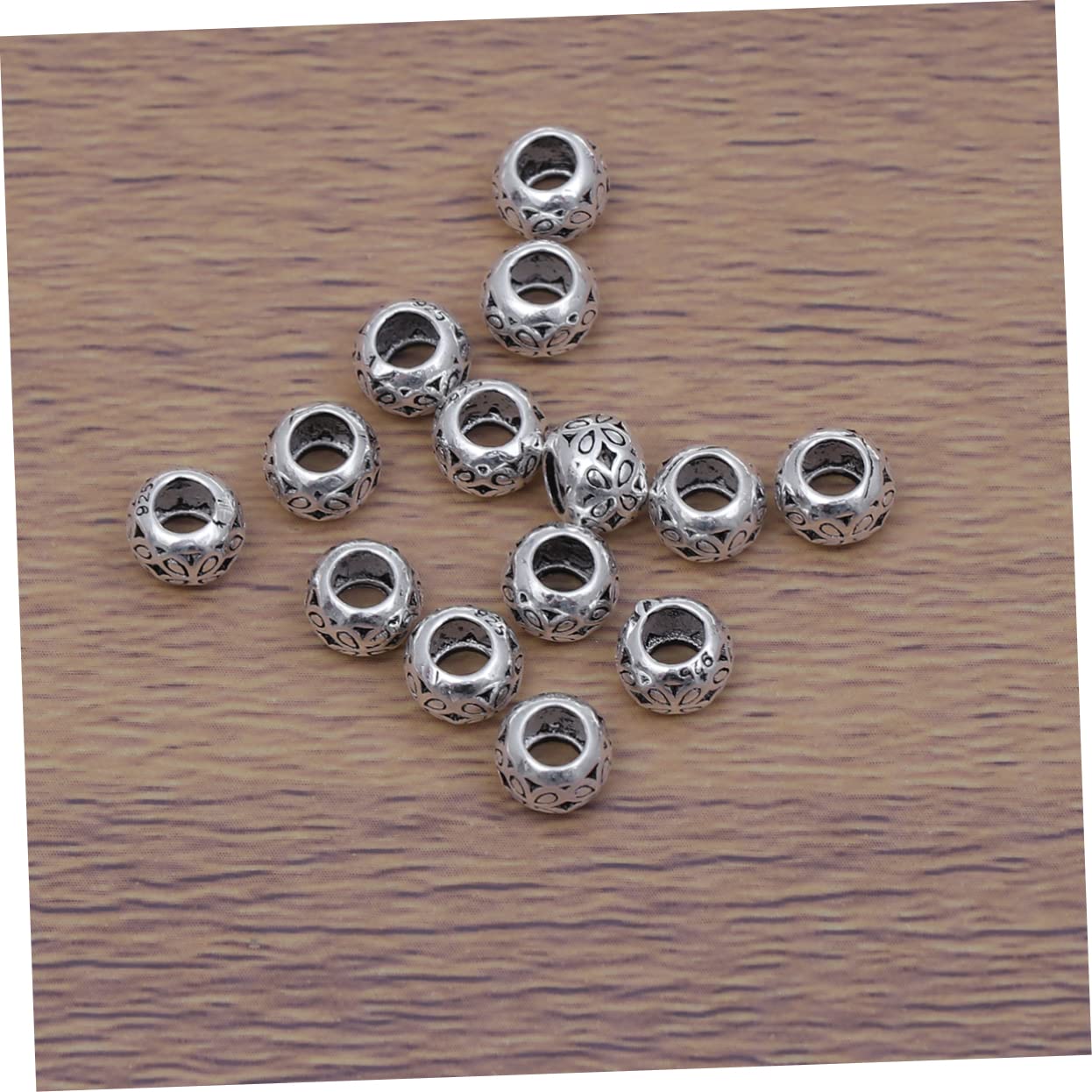 TEHAUX Kit De Fabrication De Bijoux en Vrac 3 Ensembles De Ficelles Perles Despacement Argentées pour Colliers Bracelets Décorations De Perles 14 Pièces X 3