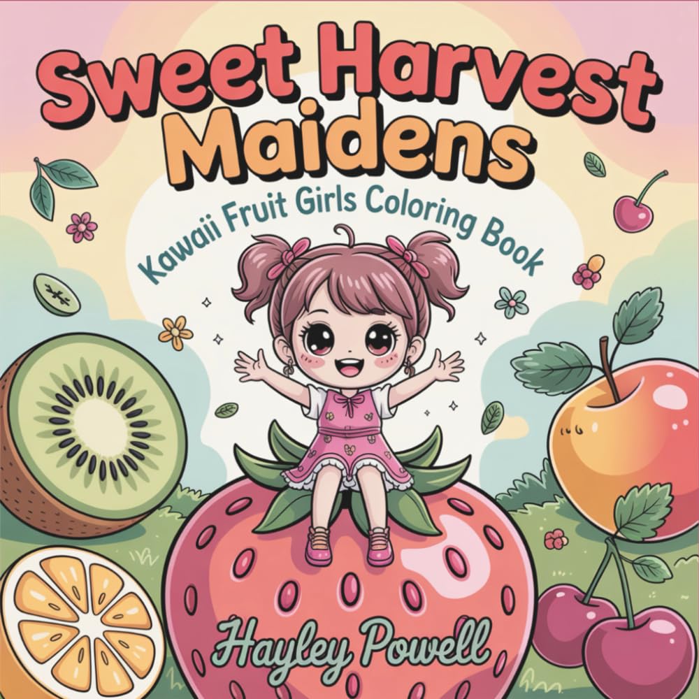 Sweet Harvest Maidens: Kawaii Fruit Girls Coloring Book - 40 Adorable Anime Characters with Seasonal Fruit Themes for Relaxation and Creative Fun (Anime Coloring Book)