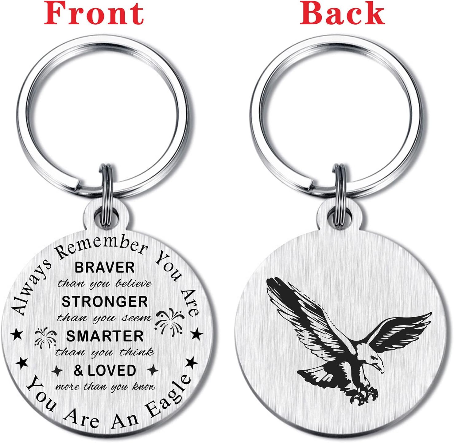 SOUSYOKYO American Eagle Gifts, Eagel Keychain, Eagles Gifts for Men Women Teenage Boys Girl, Eagles Scout Stuff Keepsake Decorations - Image 2
