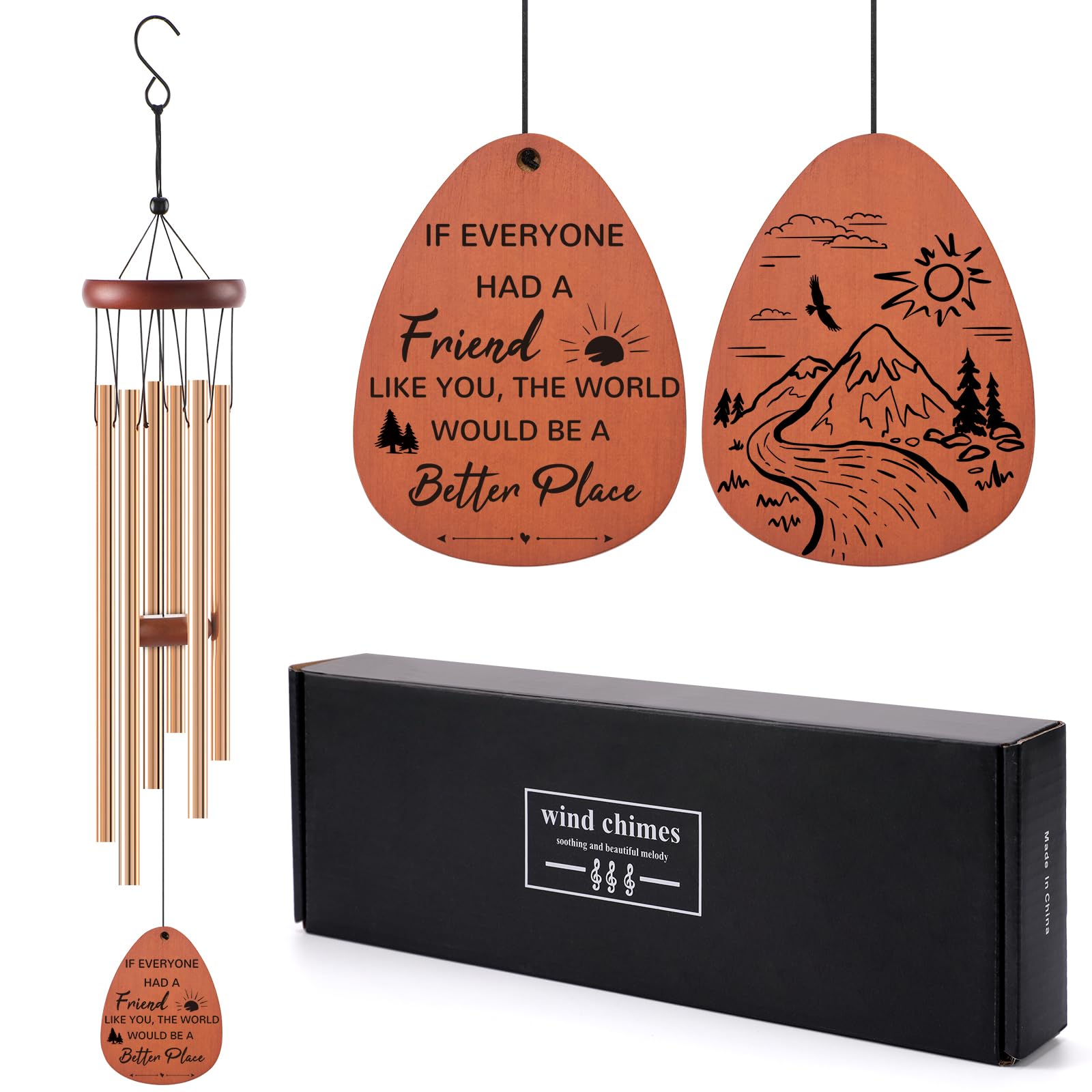 Carillon éolien d'amitié haut de gamme, décoration raffinée de Noël
