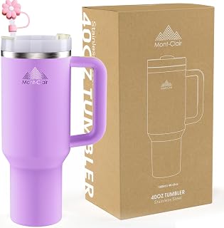 Tumbler 40oz - Thermal Mug with Straw - Thermal Mug with Straw - Thermal | Water bottle with stainless steel, cold for 11 hours, ice in 48, purple, definitive insulation, practical and versatile
